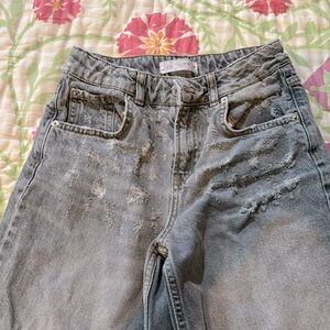 Zara Kids Distressed Gray Jeans